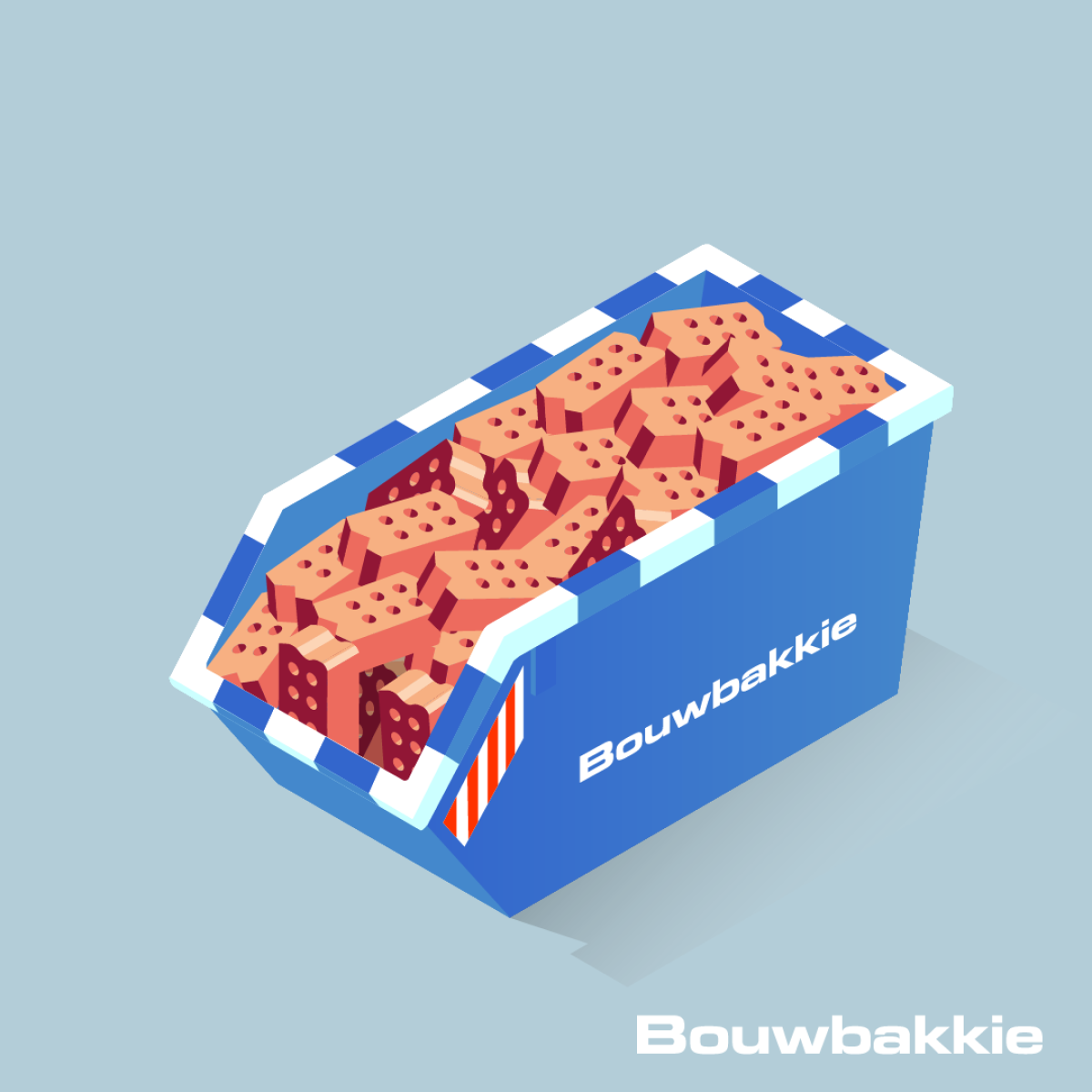 Bouwbakkie puinafval container